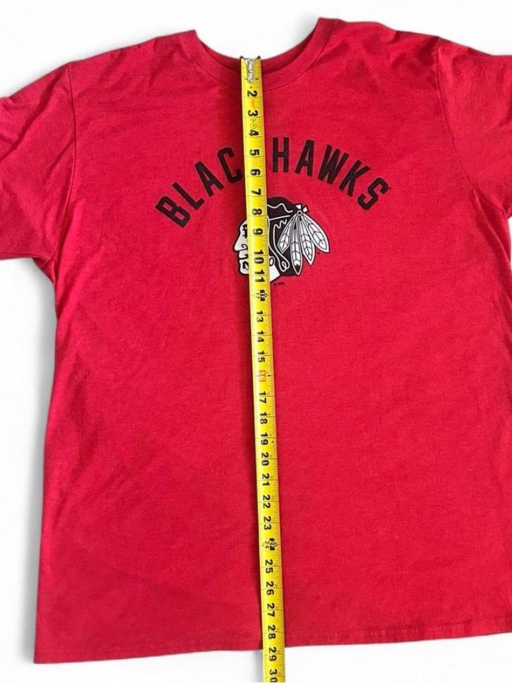 NHL Blackhawks Red Short Sleeve Logo Tee Men’s Size XXL - Picture 2 of 6